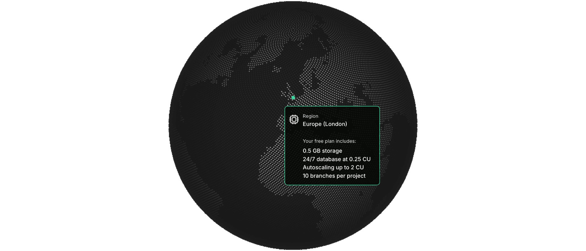 London region selection in Neon Console